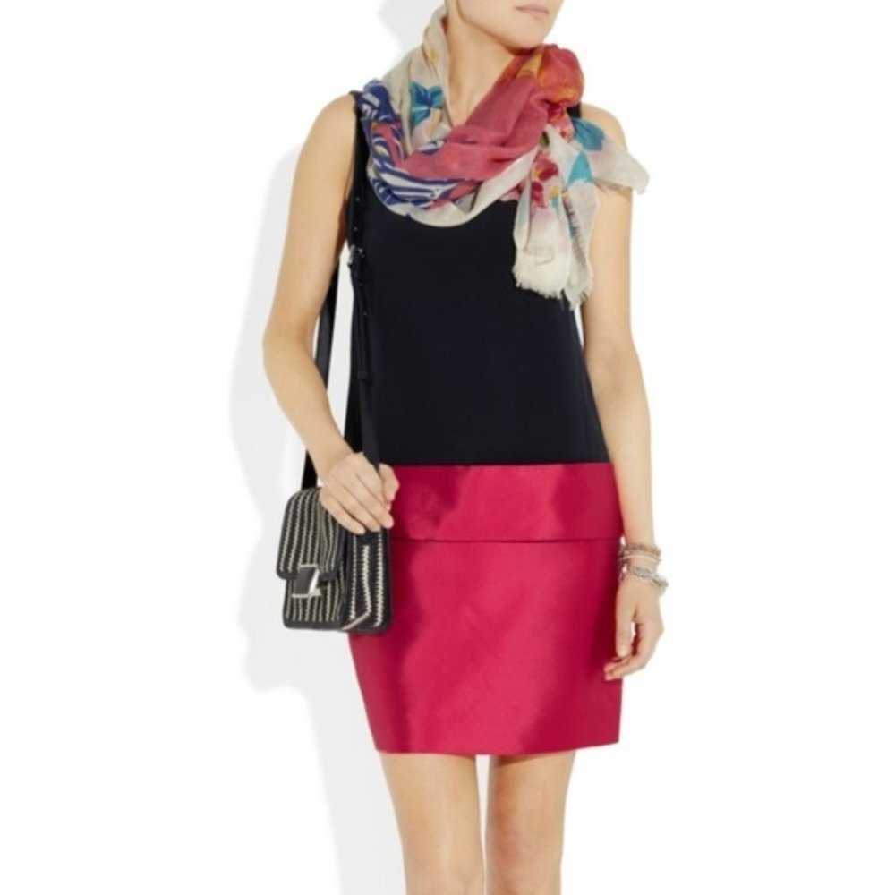 Marc Jacobs Eames 100% Silk Color Block Dress Size 6